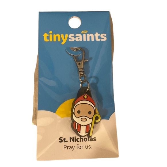 Brand New Tiny Saints St. Nicholas Key Chain/Backpack Charm - Picture 1 of 4